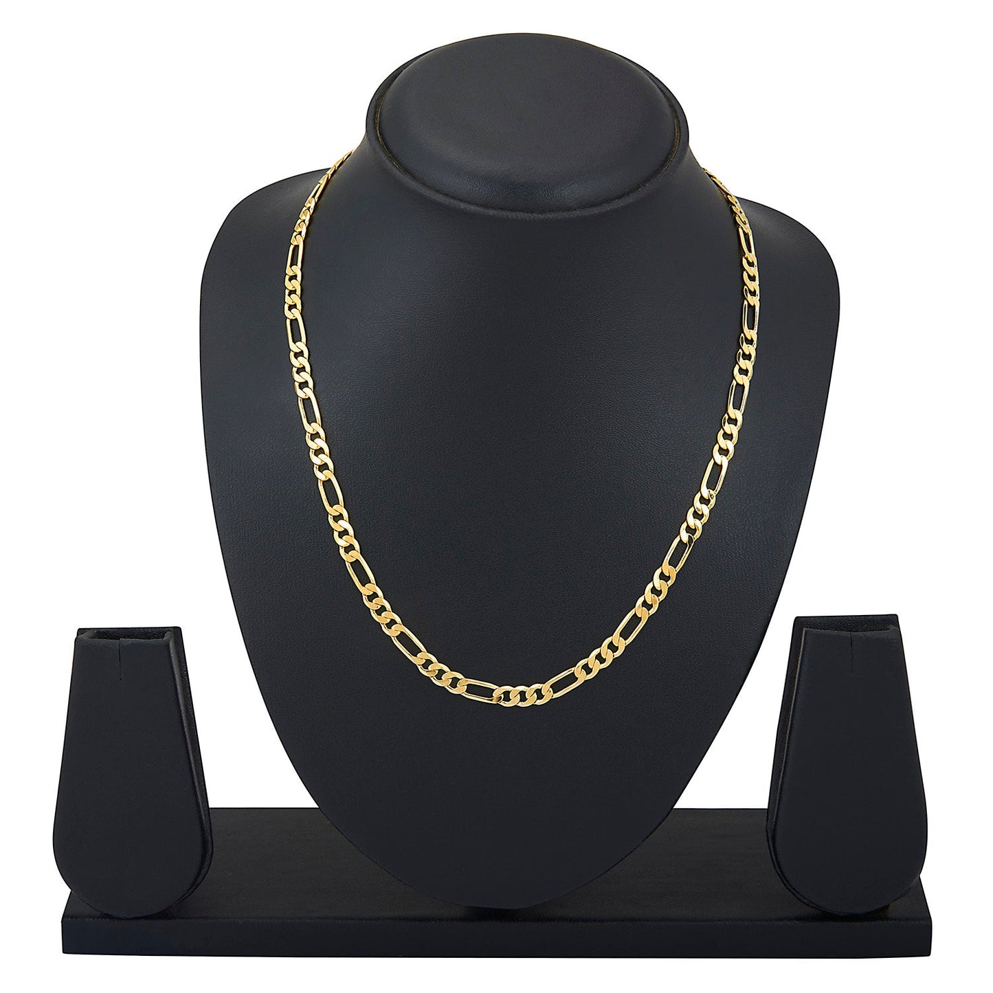 14K 24 inches Gold Plated Imported Quality Figaro Chain for Men & Women (SJ_2122) - Shining Jewel