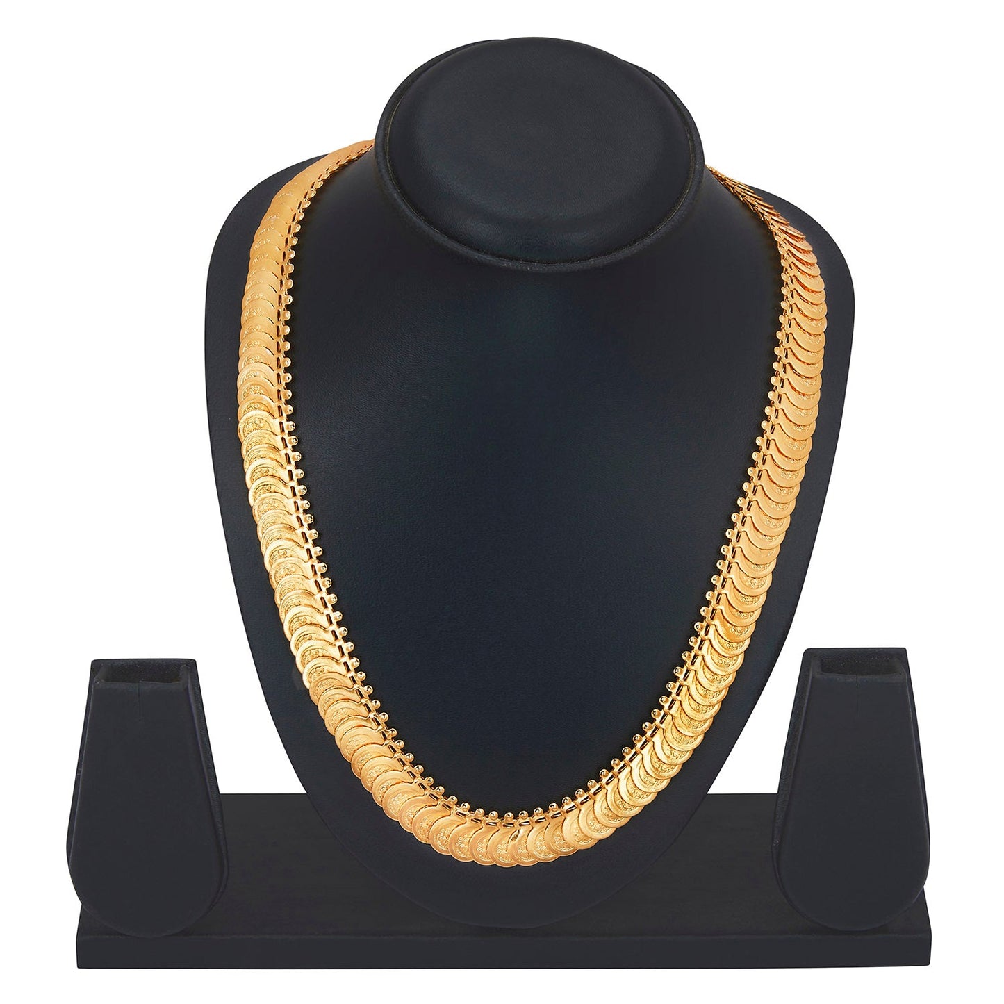 24K Gold Plated Temple Long Coin Necklace (SJ_2160)