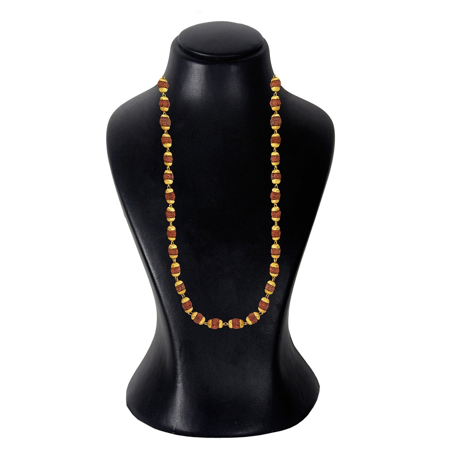 24K Gold Plated Unisex Rudraksha Mala (SJ_2213)