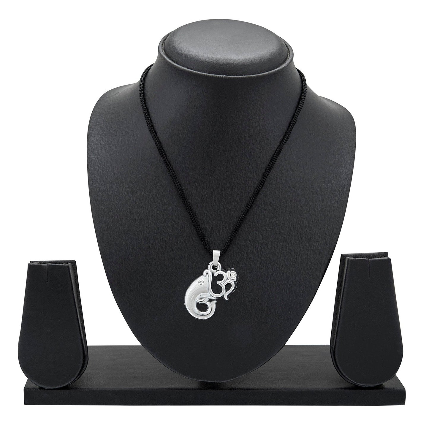 Om Ganesha Silver Unisex Pendant (SJ_2220)