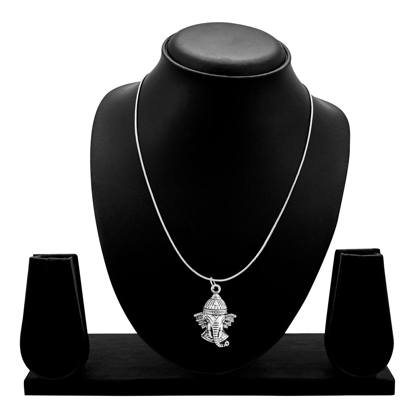 Ganesha Silver Unisex Pendant (SJ_2282)