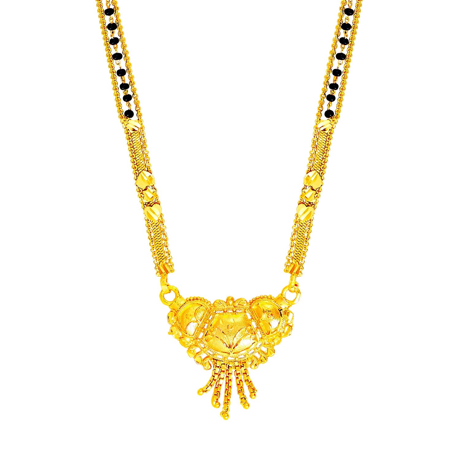 24K Long Gold Mangalsutra For Women (SJ_2298) – Shining Jewel