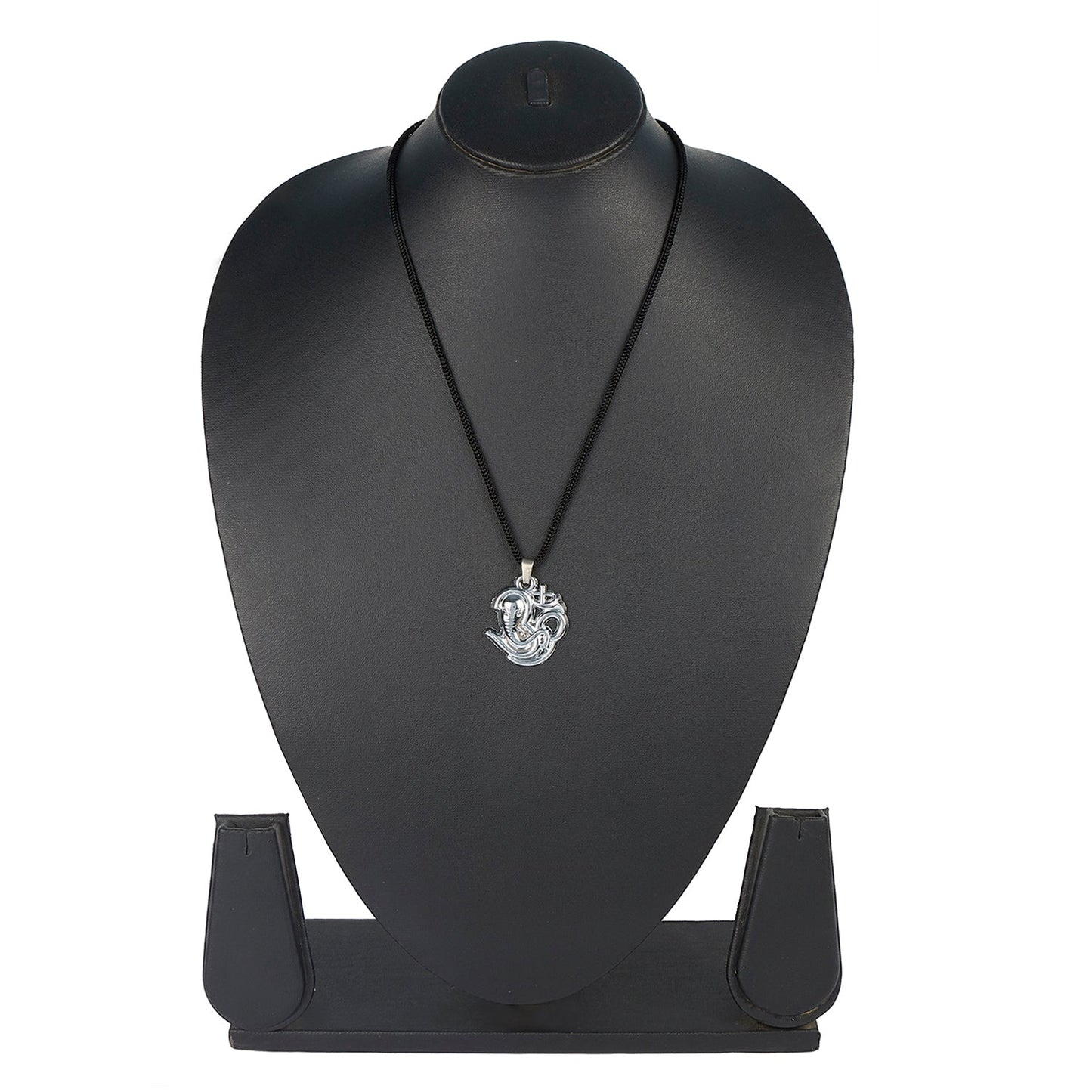 Silver Pendant Necklace With Om Ganesh For Men (SJ_2324)