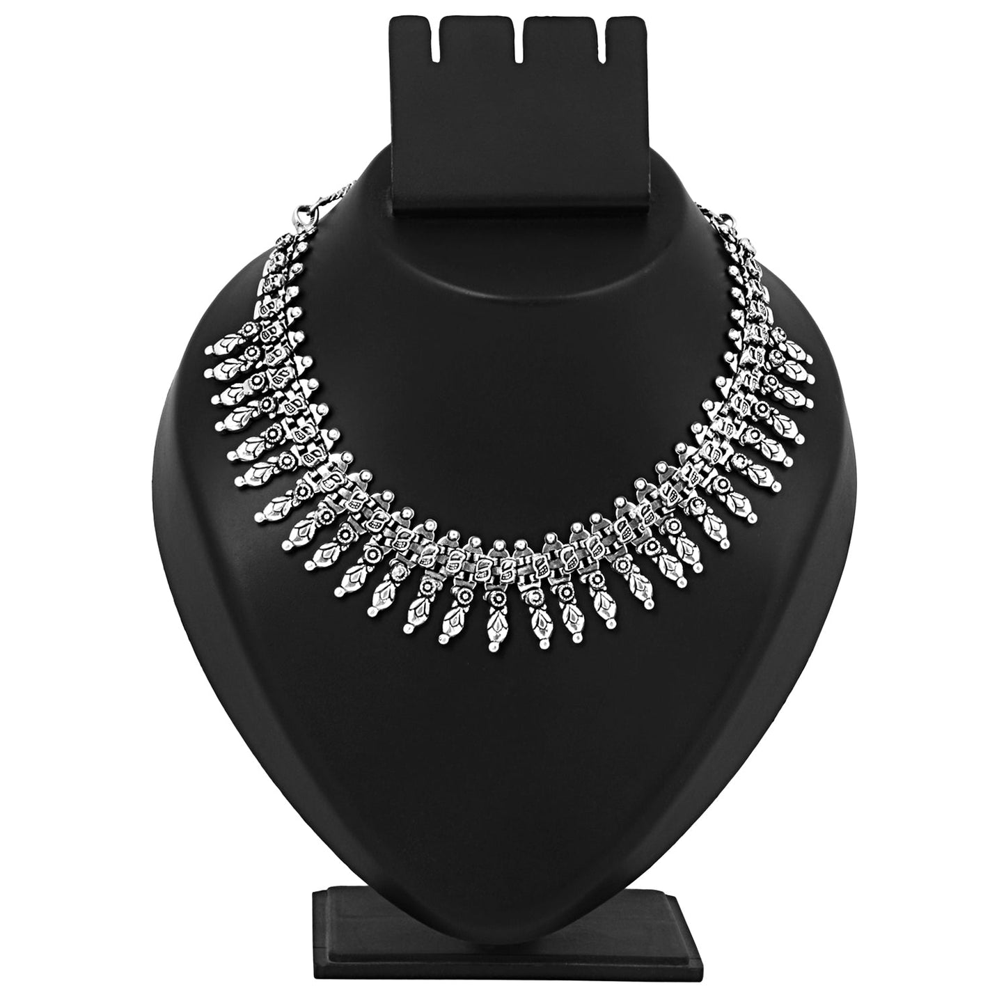 925 German Silver Oxidised Bohemian Gypsy Necklace For Women (SJ_2341)