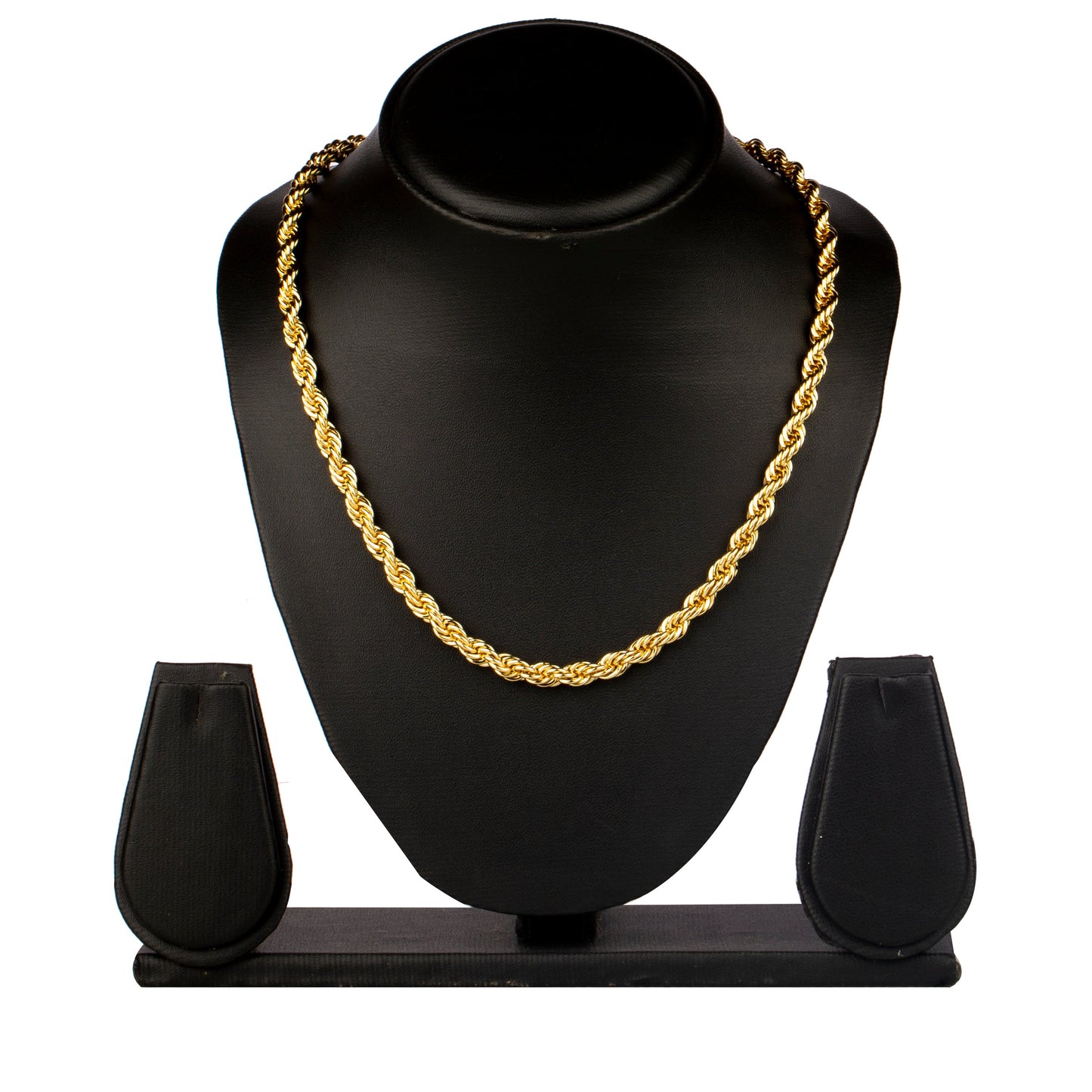 14K 24 inches Gold Plated Imported Quality Twisted Rope Chain for Men & Women (SJ_2409) - Shining Jewel