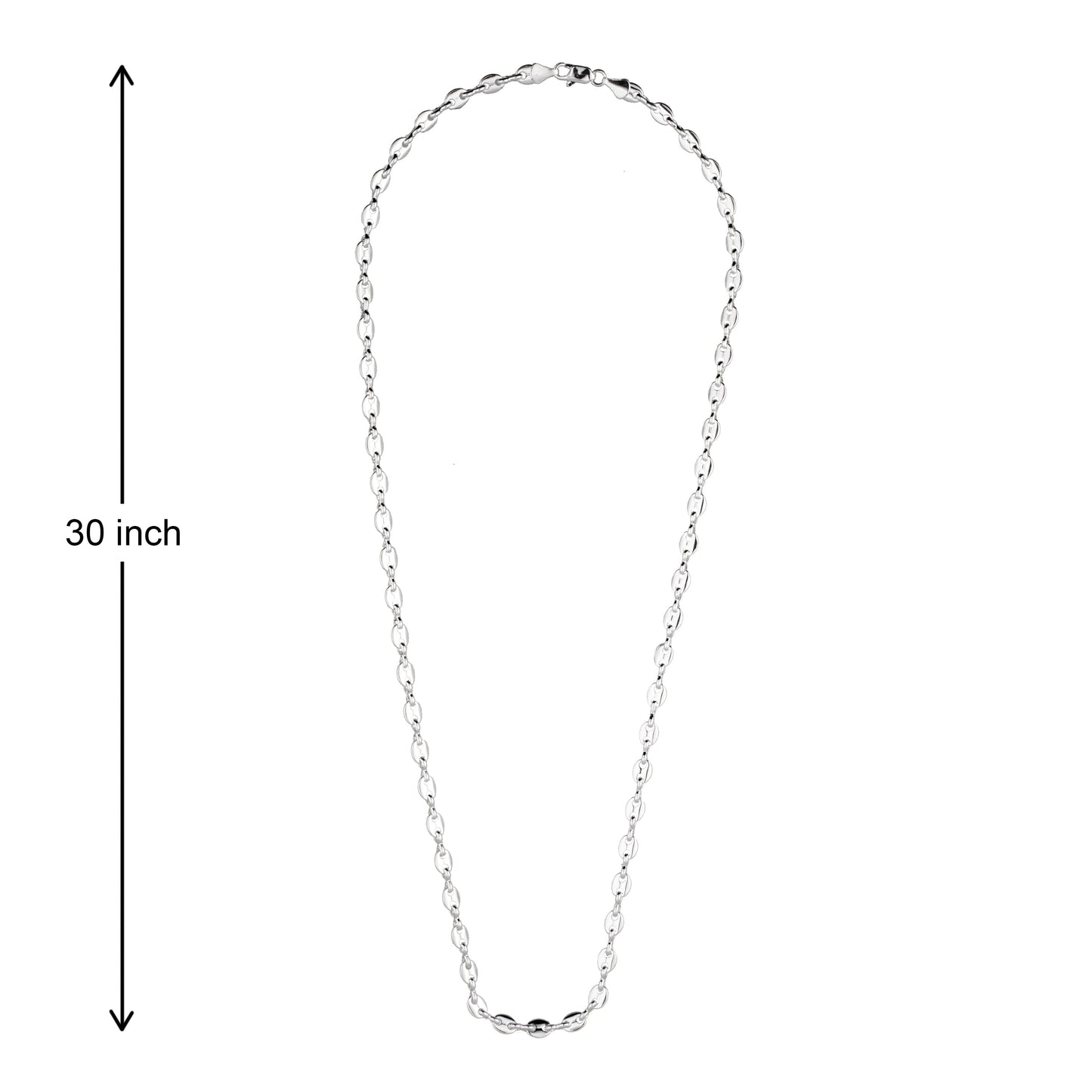 925 24 inches Silver Plated Imported Quality Designer Link Chain for Men & Women (SJ_2411) - Shining Jewel