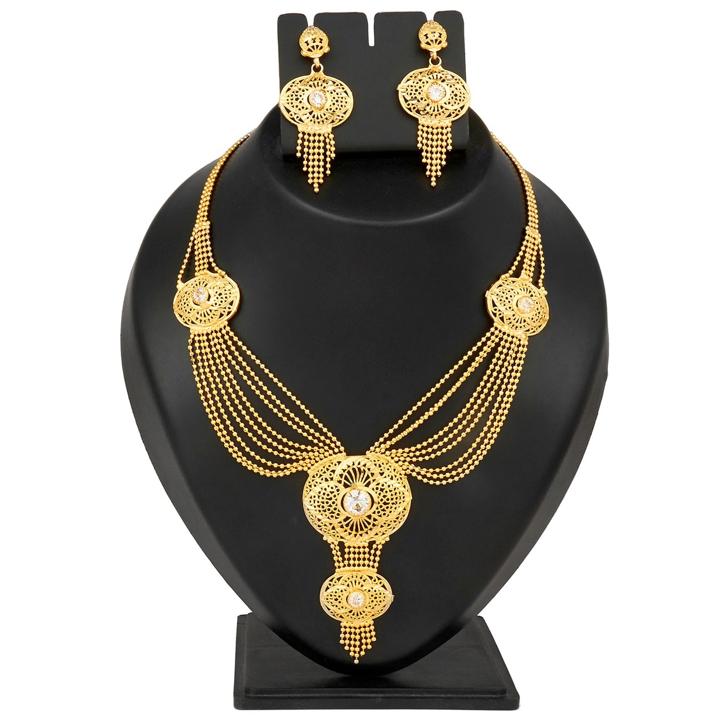 Traditional 22K Gold Plated Hi Micron Jewellery Set for Women (SJ_2649)