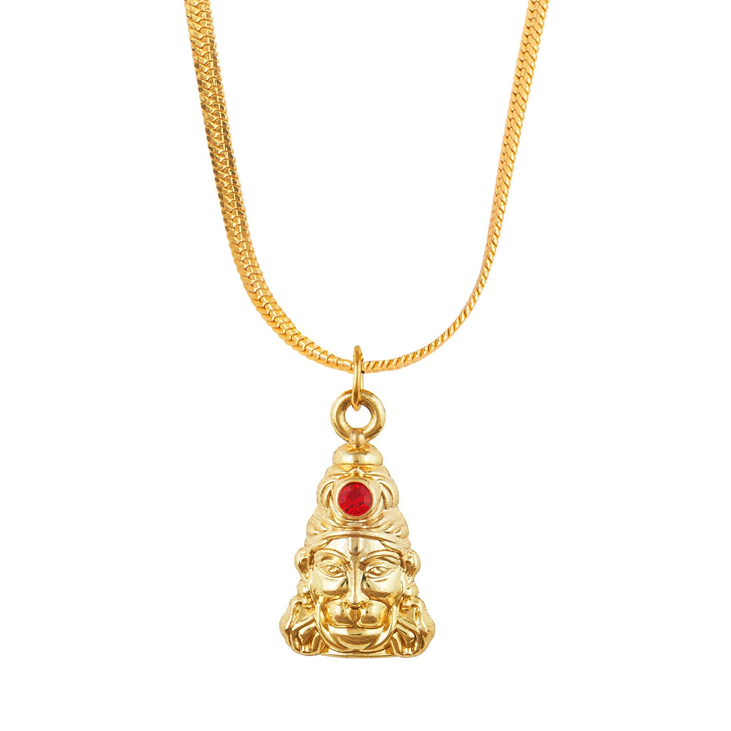 24K Lord Hanuman Pendant with Designer Gold Chain for Men Boys