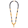 24K Gold Plated Traditional  Black Beads Thushi Mangalsutra Necklace For Women (SJ_2742)