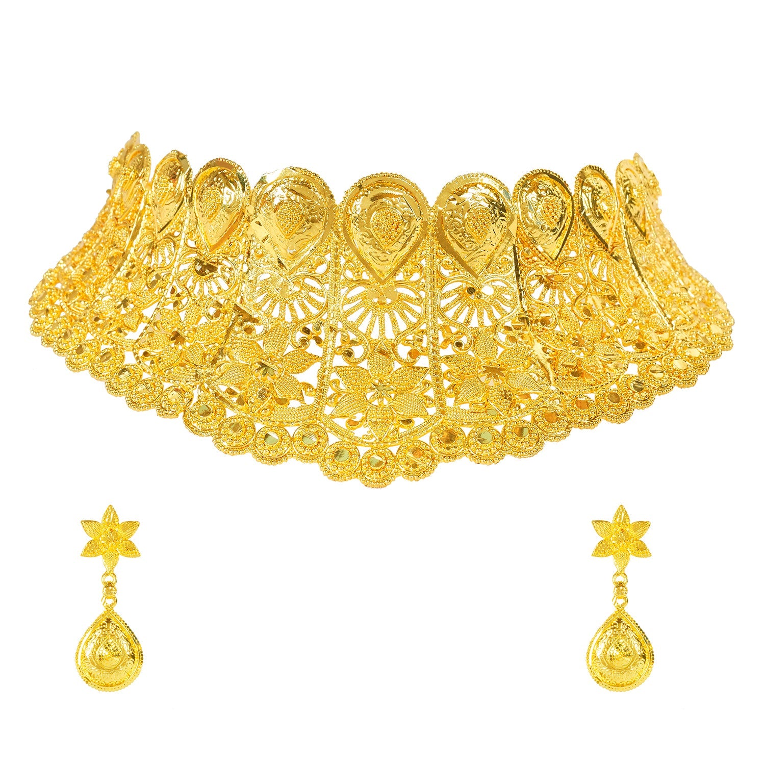 Gram Gold Bridal Jewellery Set Traditional Indian One Gram Gold