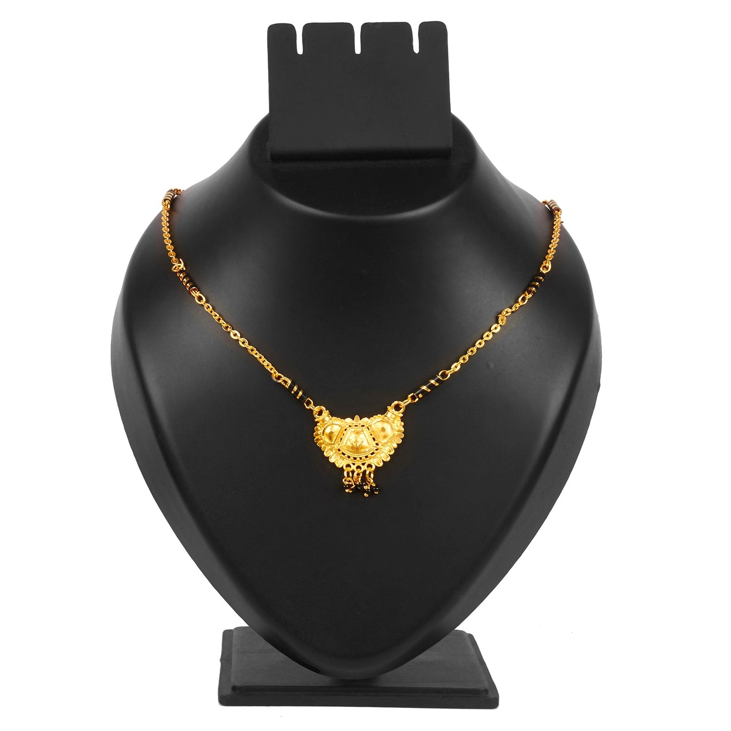 22K Gold Plated Traditional Indian Mangsalsutra Pendant Chain for Women (SJ_2823)