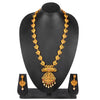 Handcrafted 18K Antique Gold Plated Godess Lakshmi Temple Jewellery Necklace With Matching Earring For Women (SJ_2838)