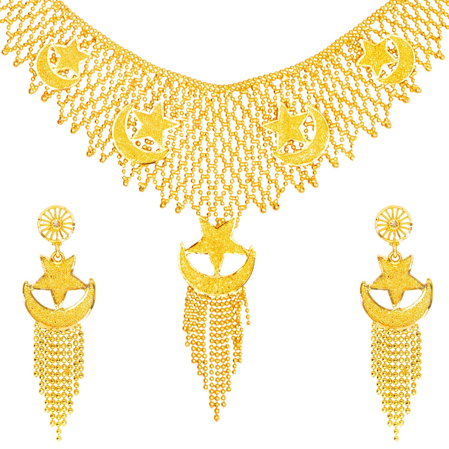 Shining Jewel Traditional Gold Plated Designer Stylish Bridal Chand Ta