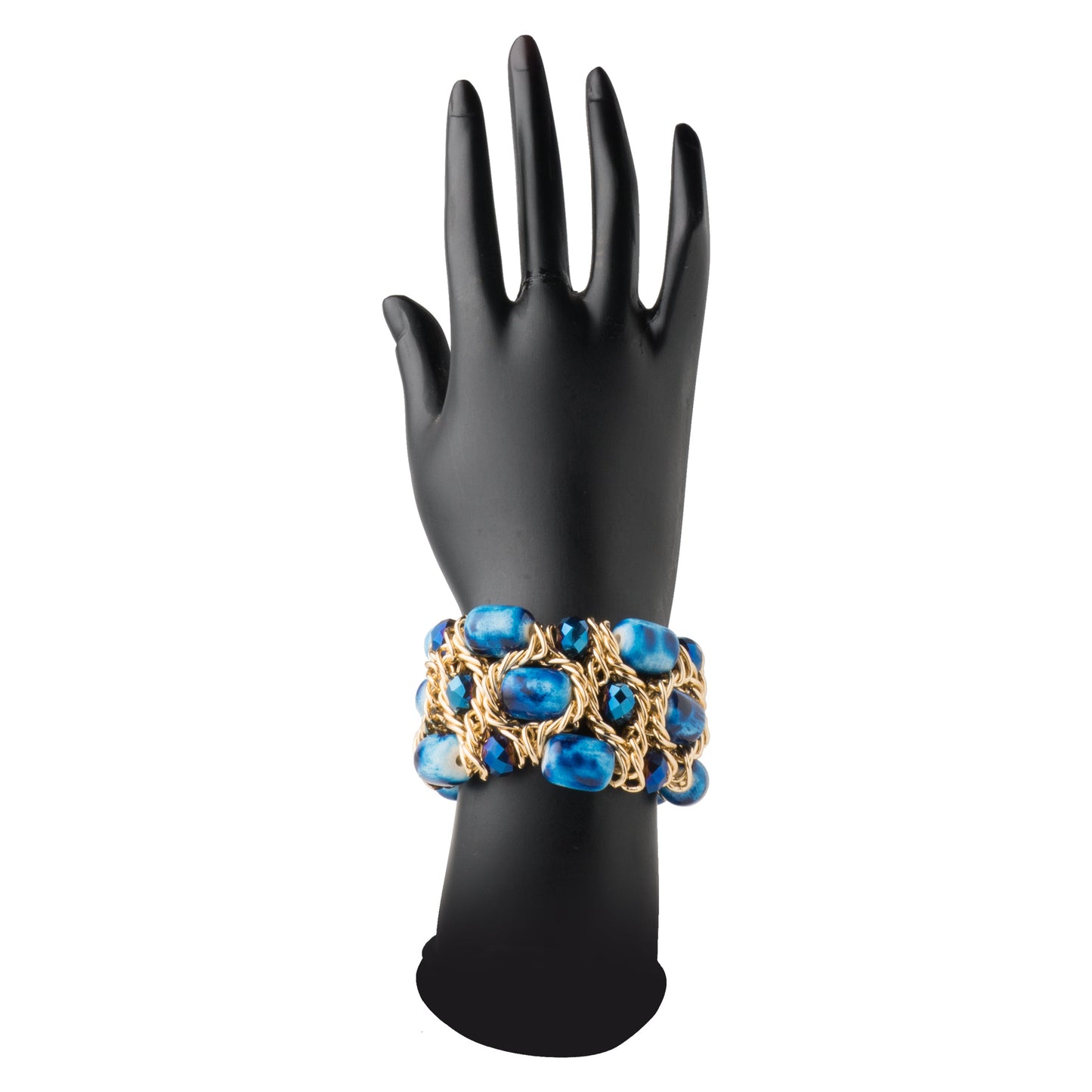 Gold Plated Adjustable Party Bracelet for Women (SJ_3068)