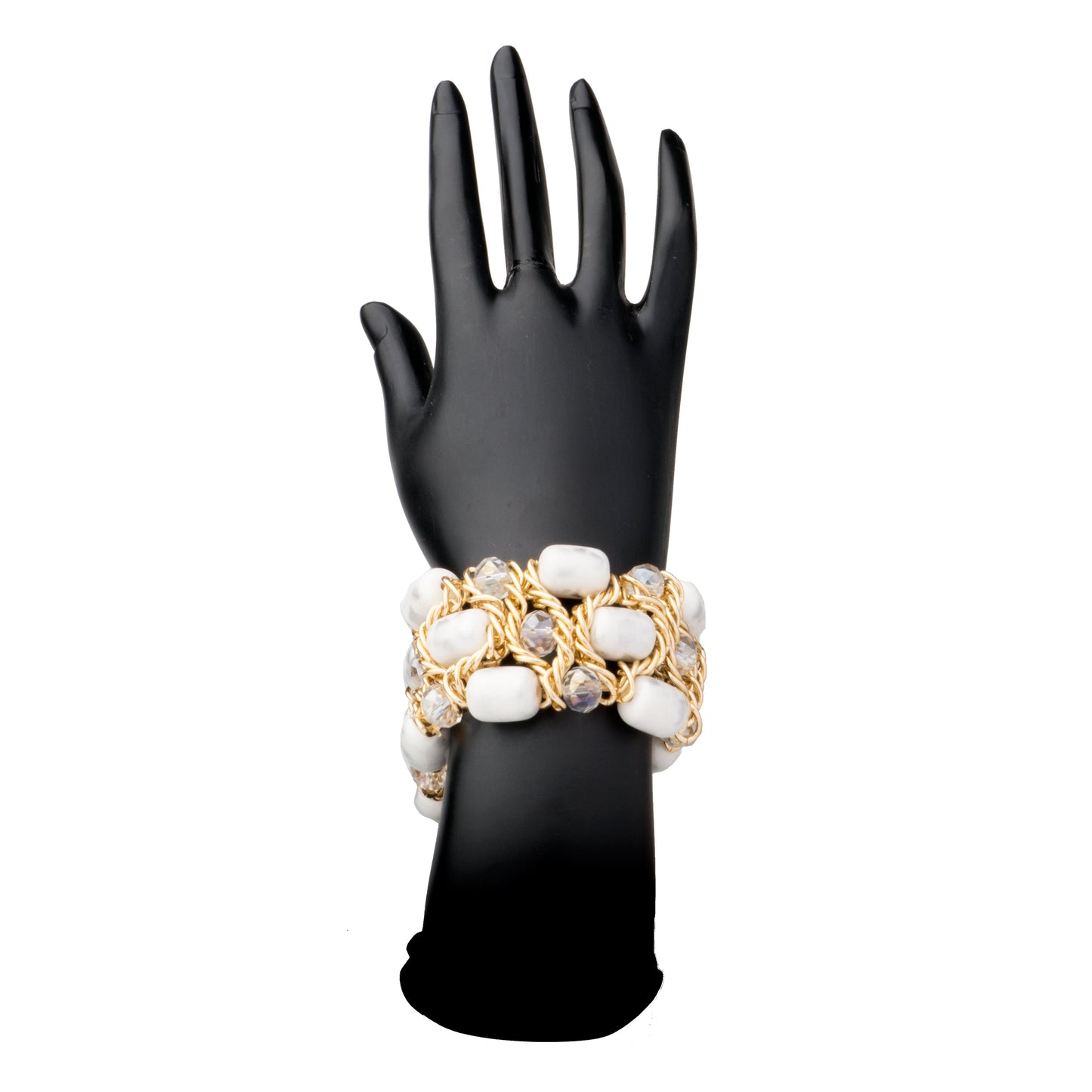 Gold Plated Adjustable Party Bracelet for Women (SJ_3069)