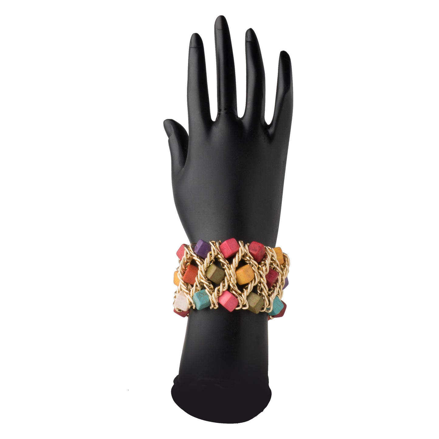 Gold Plated Adjustable Party Bracelet for Women (SJ_3070)