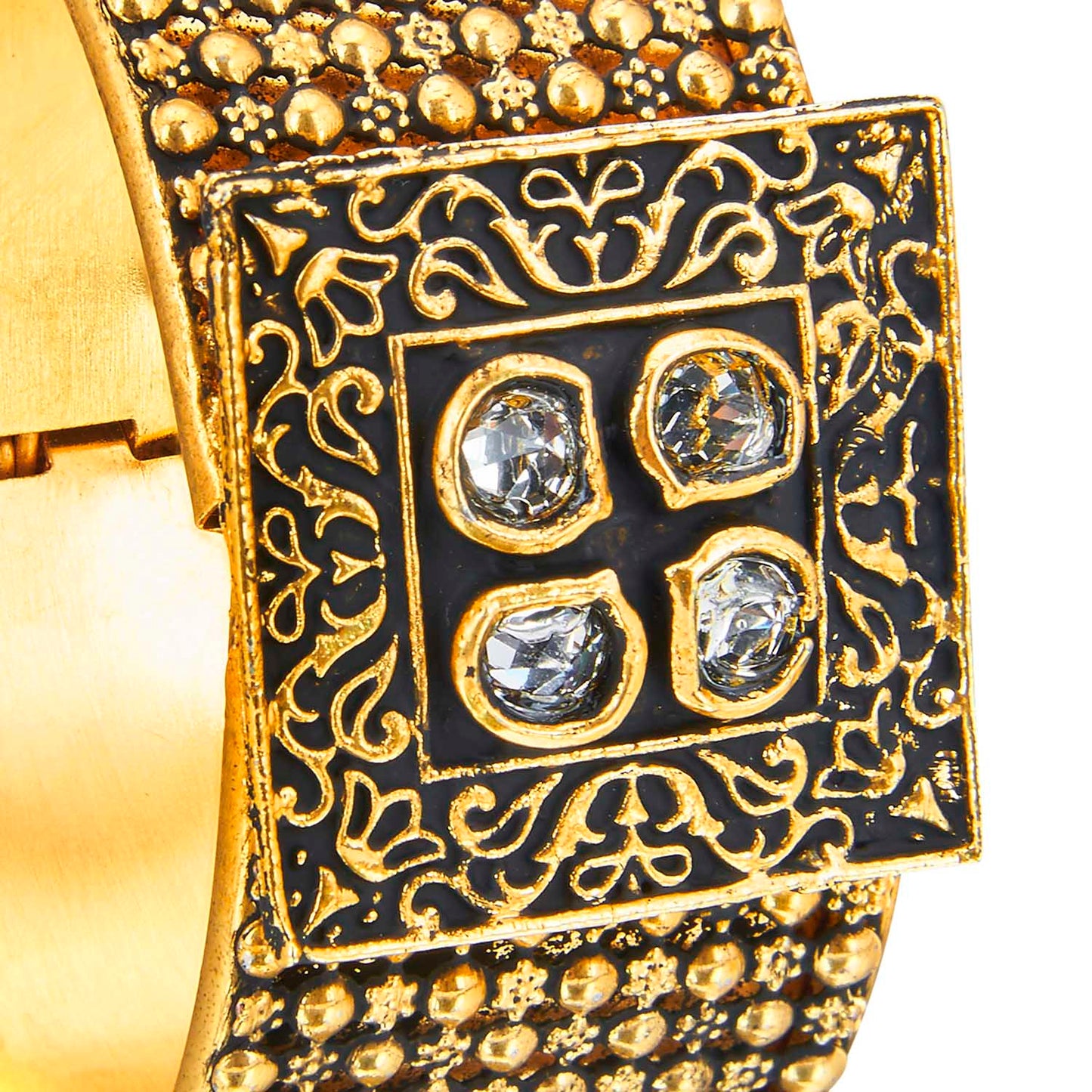 Designer Udjustable Bangle With Kundan Stones For Women (SJ_3091)