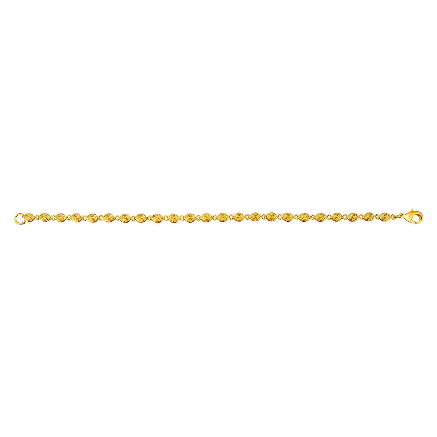 24K Gold Link Bracelet For Women (SJ_3109) - Shining Jewel