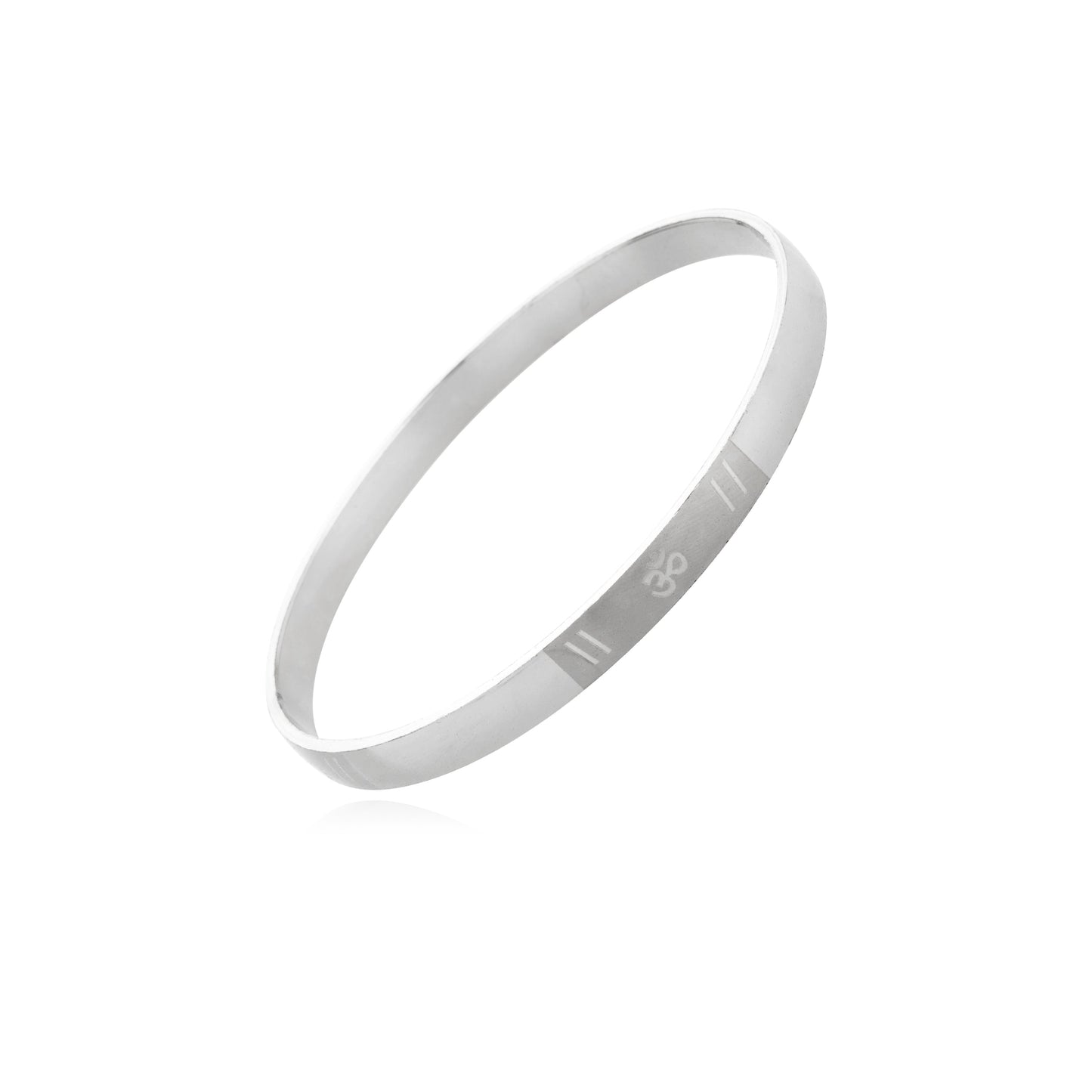 925 Sterling Silver Designer Om Kada Bracelet For Men (SJ_3120) - Shining Jewel