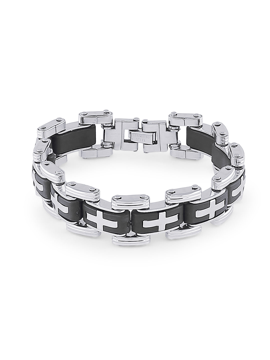 316 Stainless Steel Biker Designer Strap Bracelet for Men (SJ_3219)