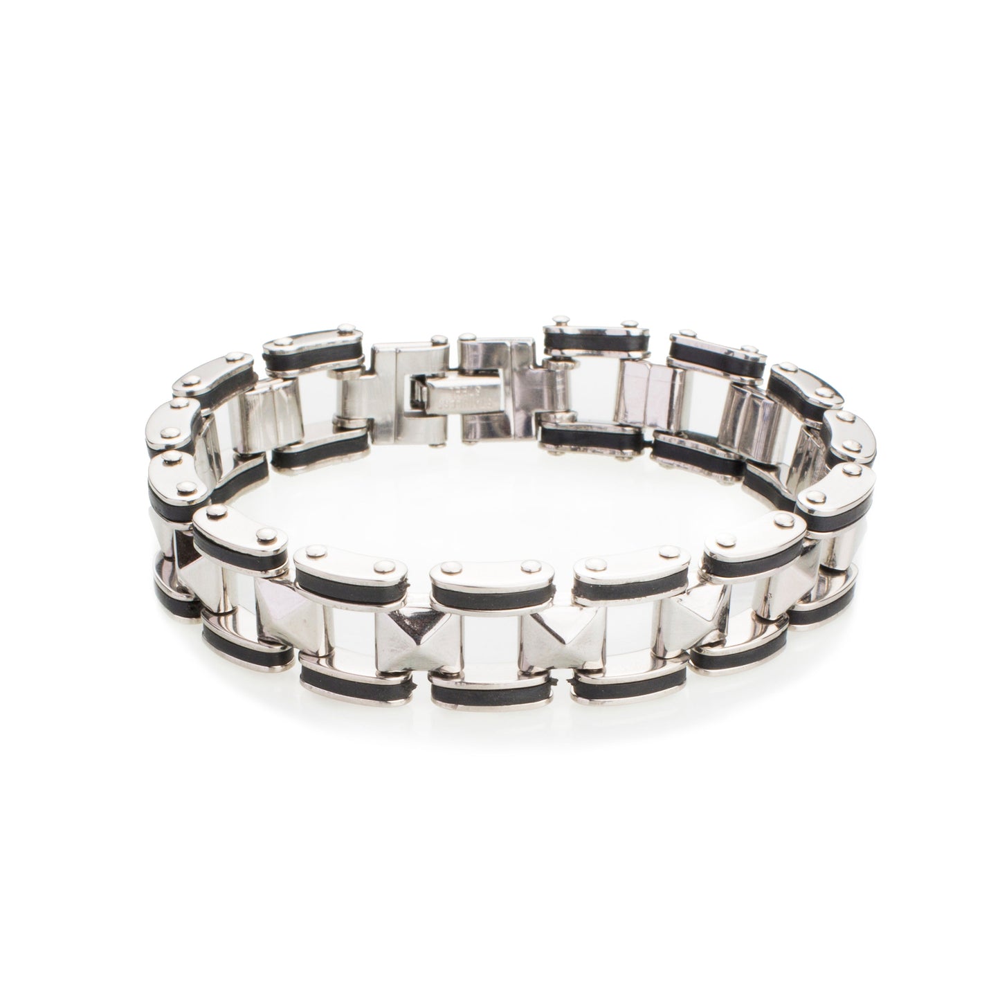 316 Stainless Steel Biker Designer Strap Bracelet for Men (SJ_3220)