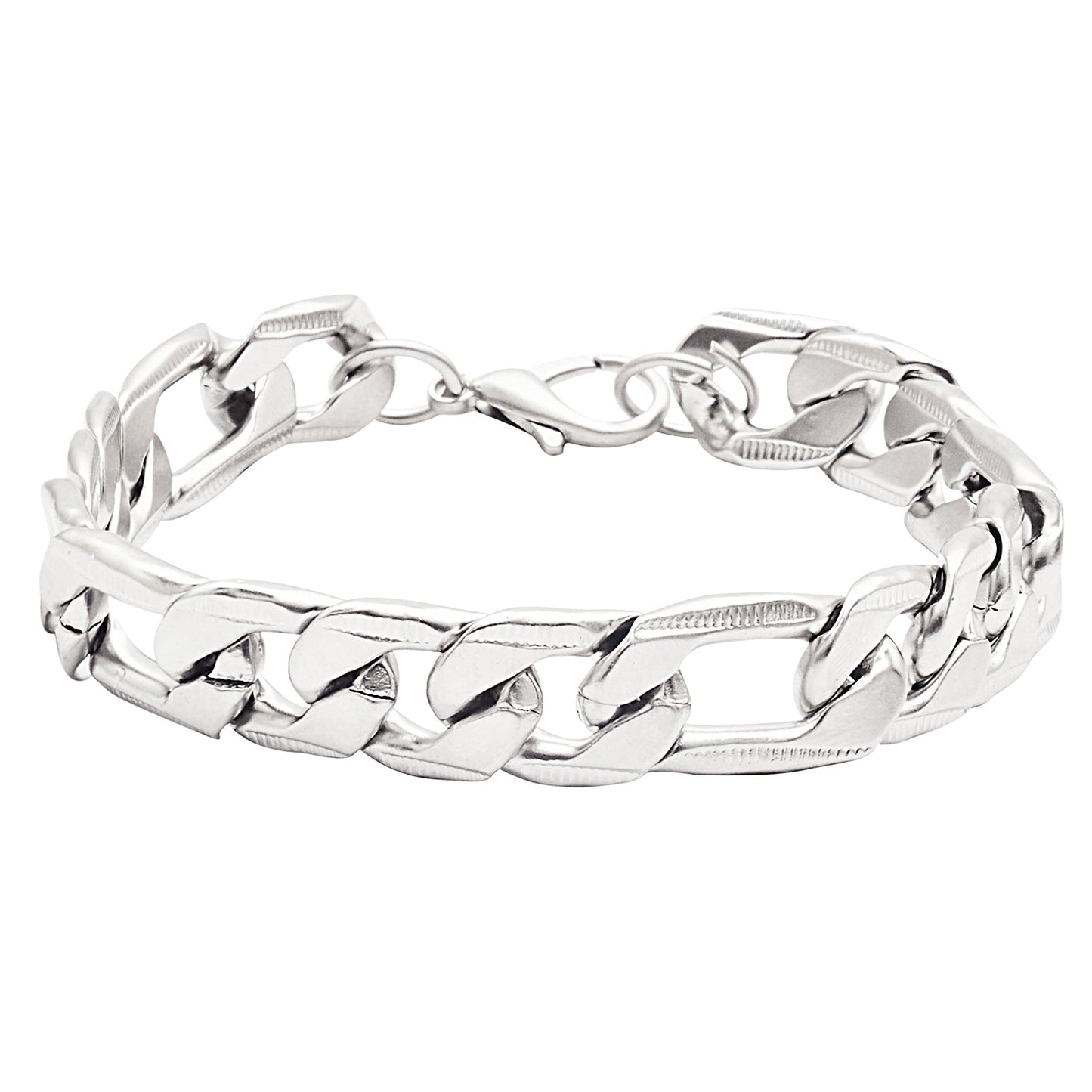 Stainless Steel 925 Thick Designer Fashion Silver Plated Bracelet For Men (SJ_3258) - Shining Jewel