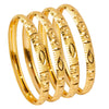 24K Fine Gold Plated Traditional Designer Bangles for Women (Pack of 4) SJ_3273 - Shining Jewel