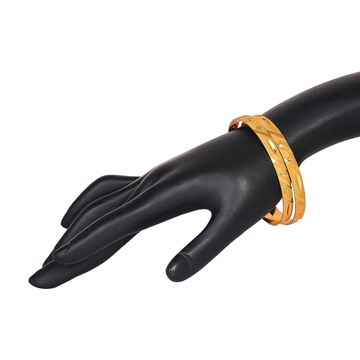 24K Fine Gold Plated Traditional Designer Bangles for Women (Pack of 4) SJ_3307