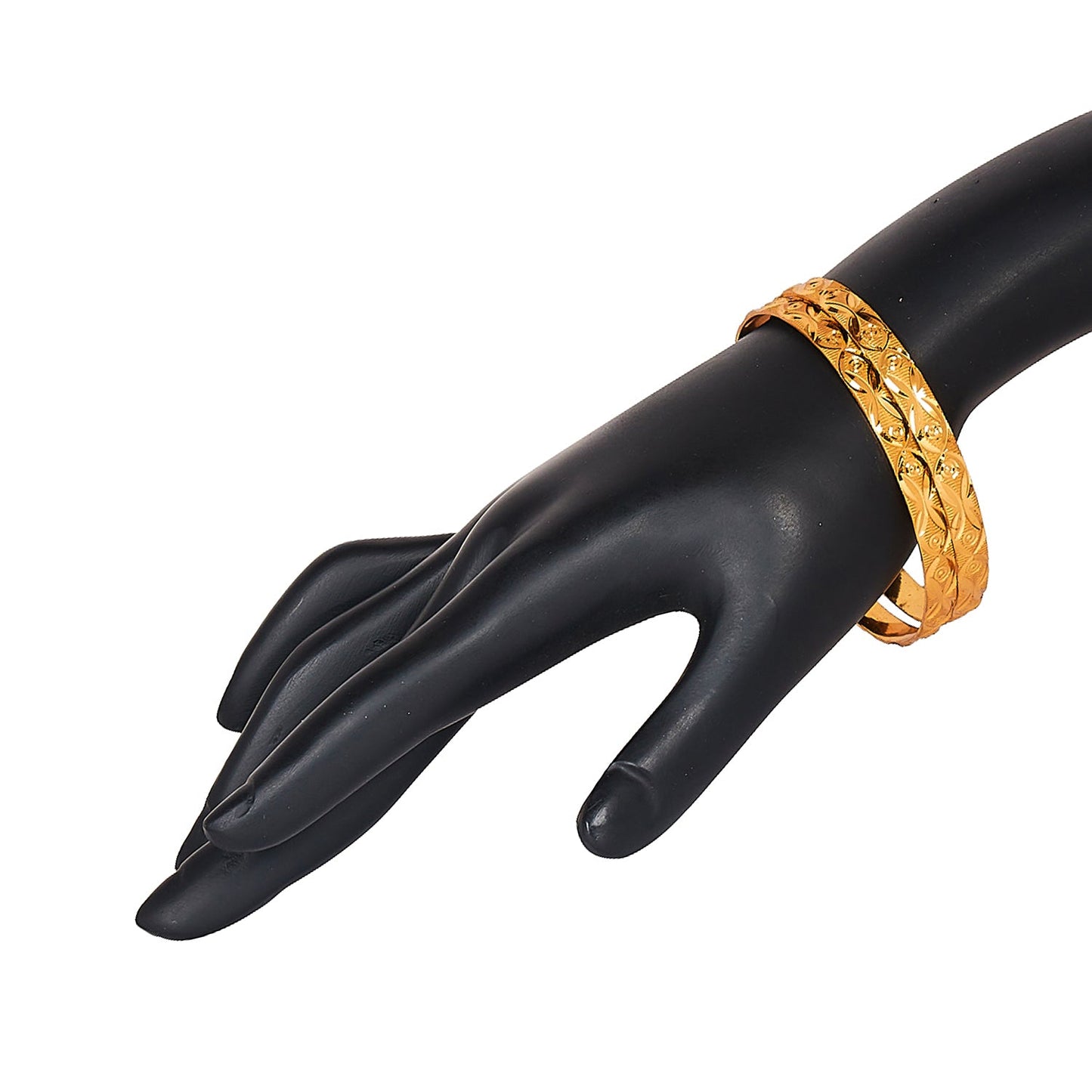 24K Fine Gold Plated Traditional Designer Bangles for Women (Pack of 4) SJ_3310