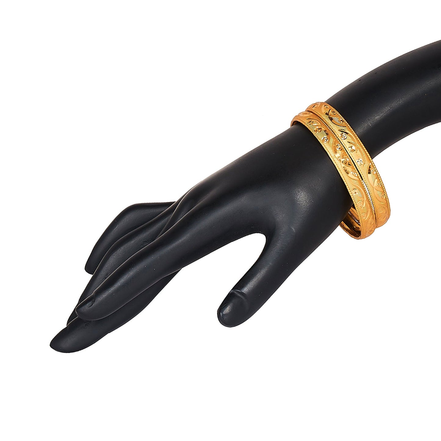 24K Fine Gold Plated Traditional Designer Bangles for Women (Pack of 4) SJ_3314