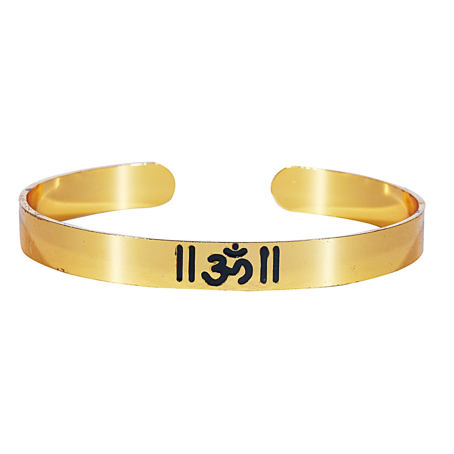 Gold Healing and Powerful Shiva Adjustable Om Kada for Men (SJ_3359)