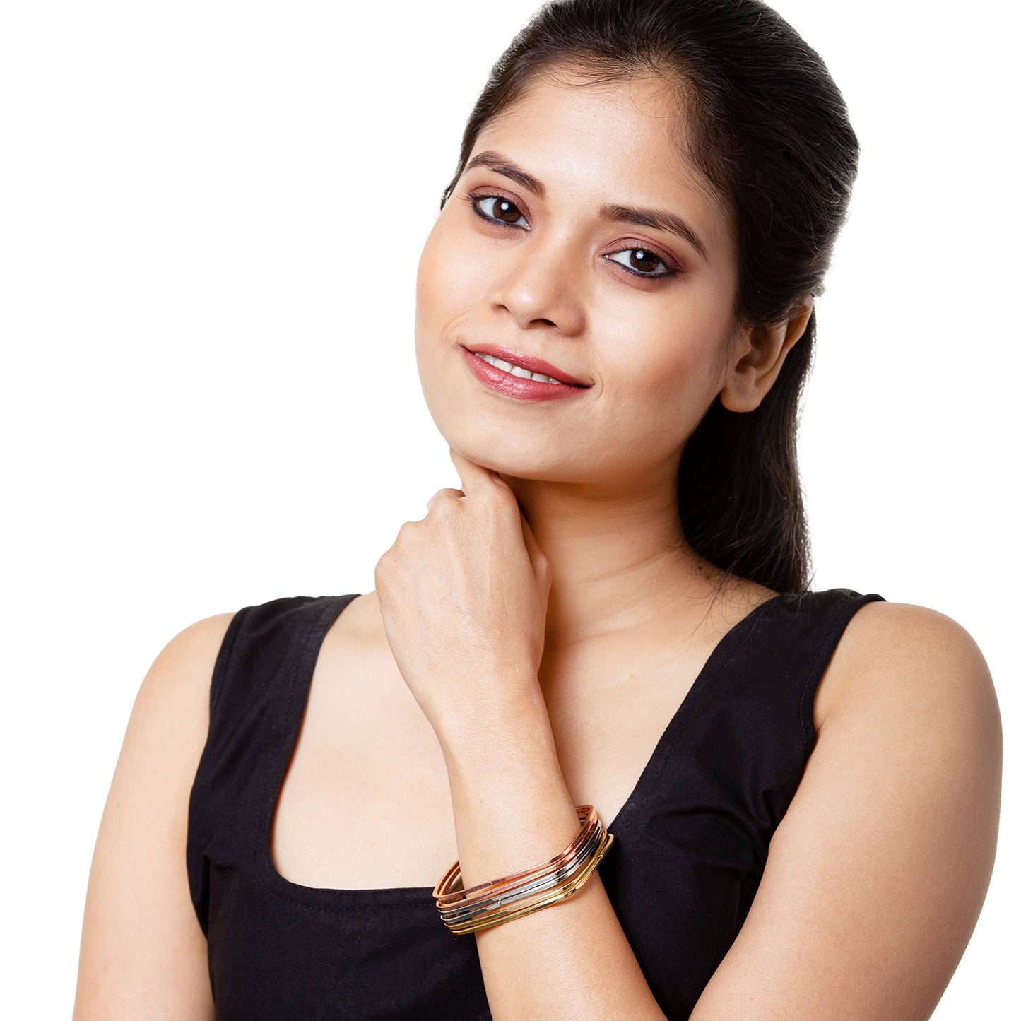 Shining Jewel Casual & Western Style Metal Fashionable MultiColor Bangles for Girls and Women (SJ_3449_MT_2.10)
