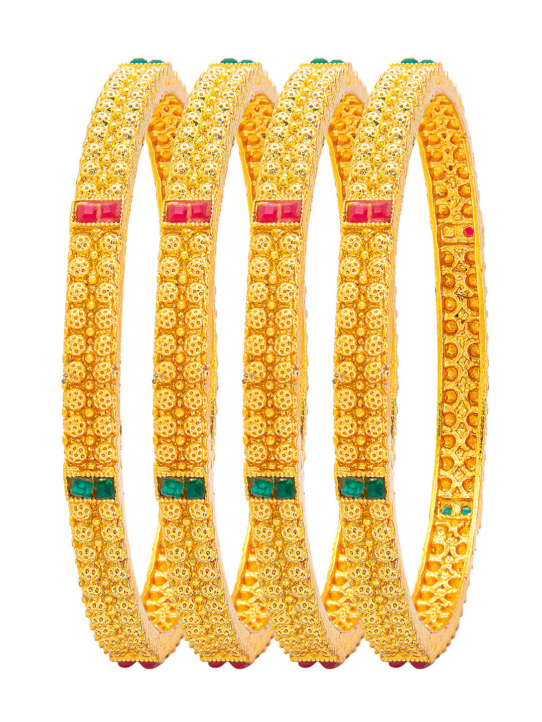 22K Traditional Gold Kada Bangle Set for Women (Set of 4 Bangles) SJ_3465_2.4