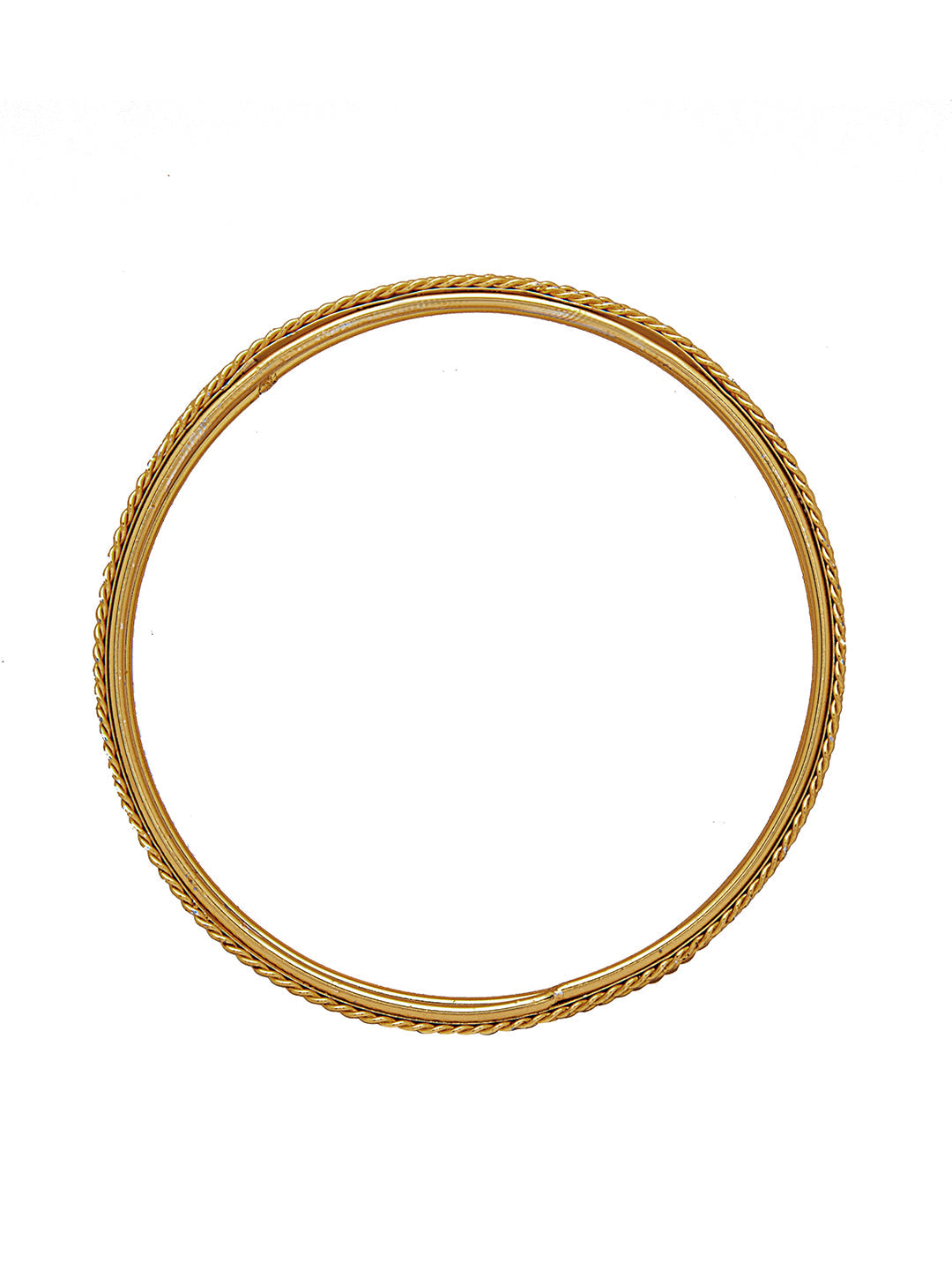 Shining Jewel Casual & Western Style Metal Fashionable Antique Gold Bangles for Girls and Women (Pack of 2) (SJ_3473_AG_2.6)