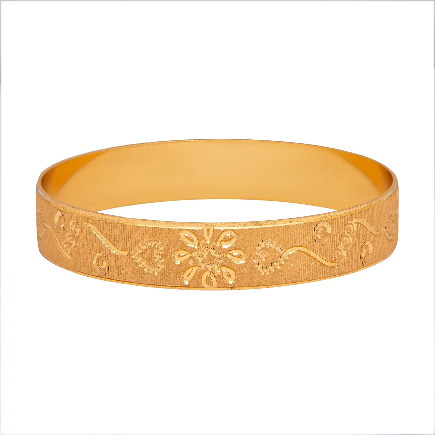 Shining Jewel Gold Plated Traditional Handcrafted Flower Designer Bangles for Women (Pack of 2) SJ_3484_2.4