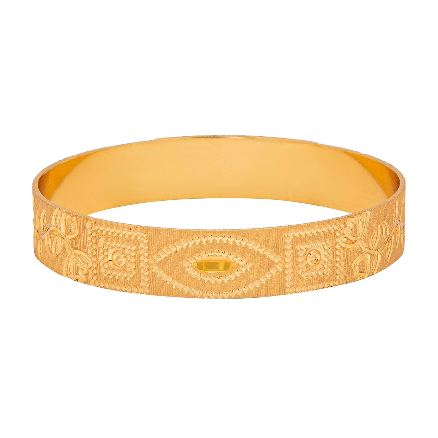 Shining Jewel Gold Plated Traditional Handcrafted Flower leaves Designer Bangles for Women (Pack of 2) SJ_3485_2.10