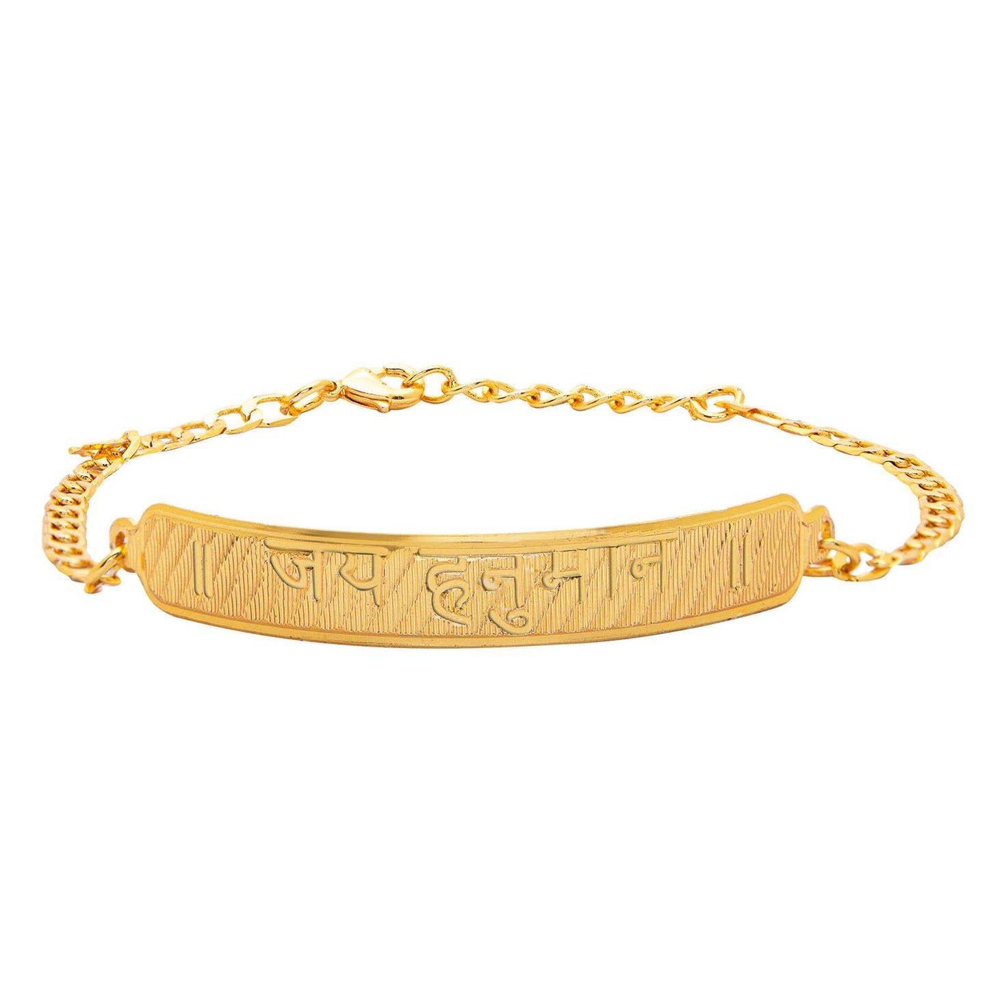 Shining Jewel Gold Plated Healing and Powerful Adjustable Unisex Bracelet for Men & Women - Jai Hanuman