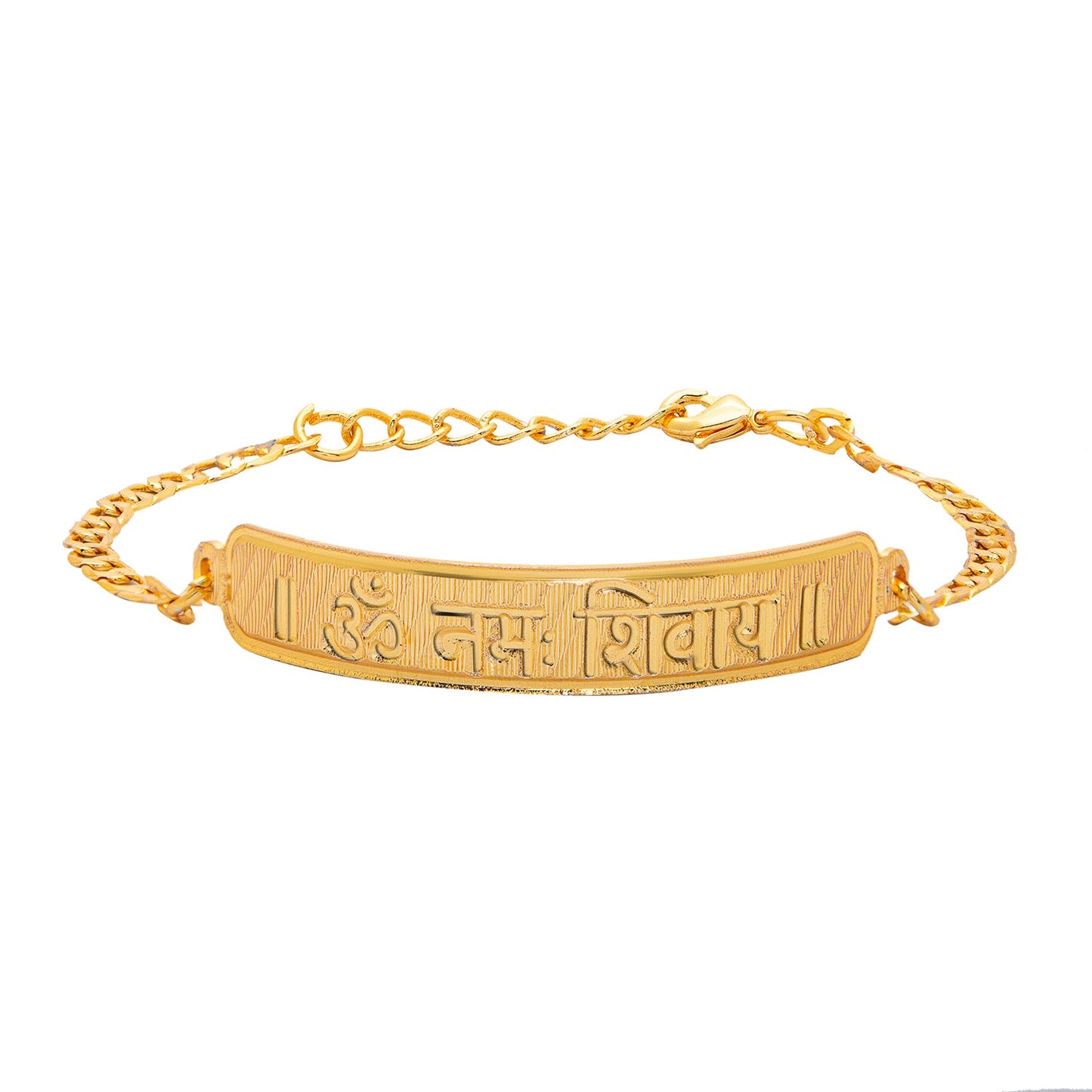 Shining Jewel Gold Plated Healing and Powerful Adjustable Unisex Bracelet for Men & Women - Om Namah Shivay