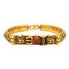 Shining Jewel Antique Gold Plated Healing and Powerful Adjustable Kada for Men & Women - OM SJ_3498_O2