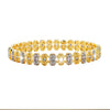 Shining Jewel Two Tone Plated American Diamond CZ Solitaire Bridal Bangles For Women (SJ_3514_2.4)