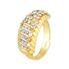 Plain Gold Multicolor Fashionable Finger ring (SJ_4090)