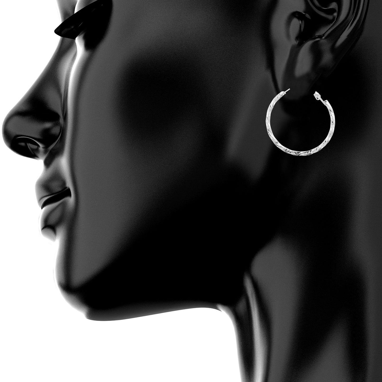 925 Silver Classic Hoop Earring (SJ_631)