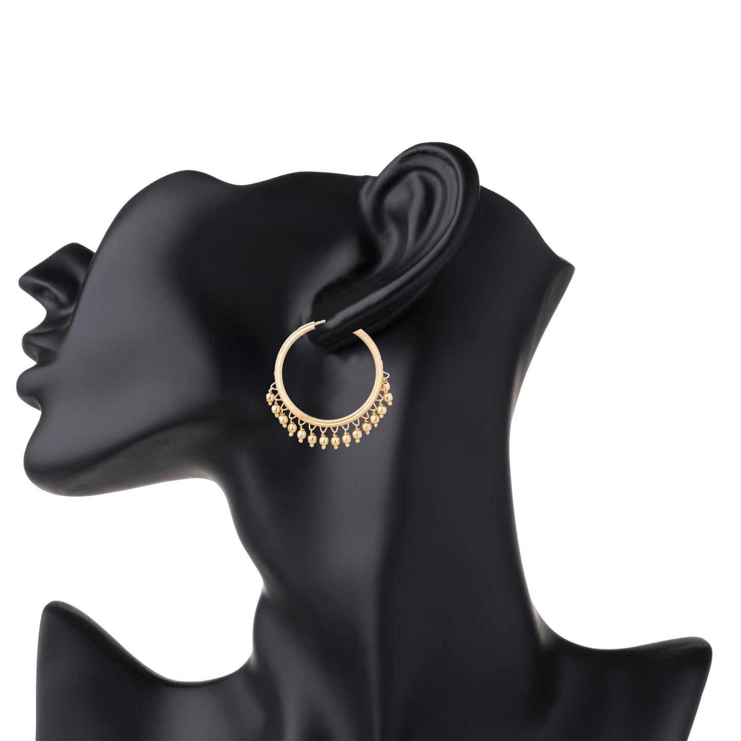 24K Traditional Gold Bali Earrings (SJ_638)