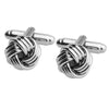 925 Silver Plated Classic Knot Design Cufflinks For Men (SJ_7035)
