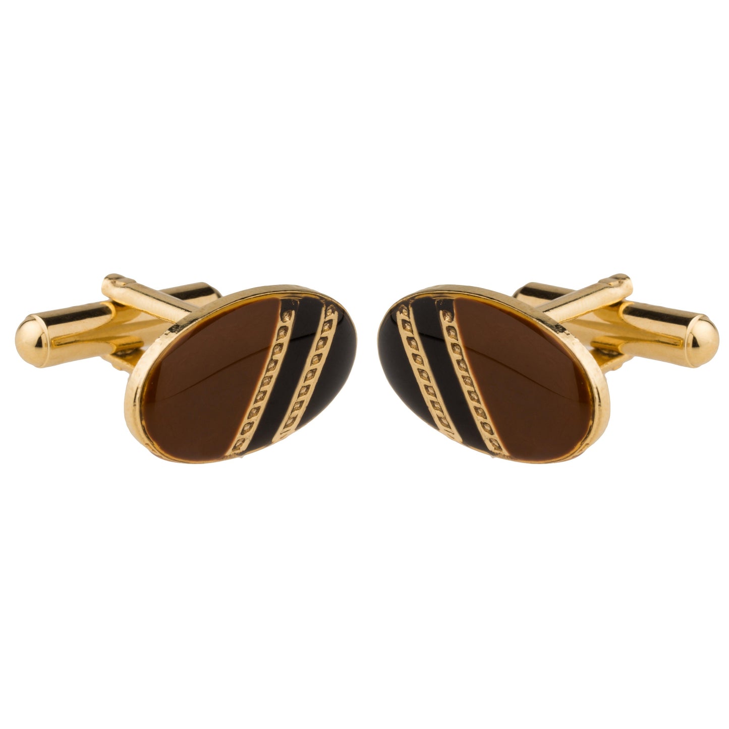 24K Gold Plated Designer Cufflinks For Men (SJ_7040) - Shining Jewel
