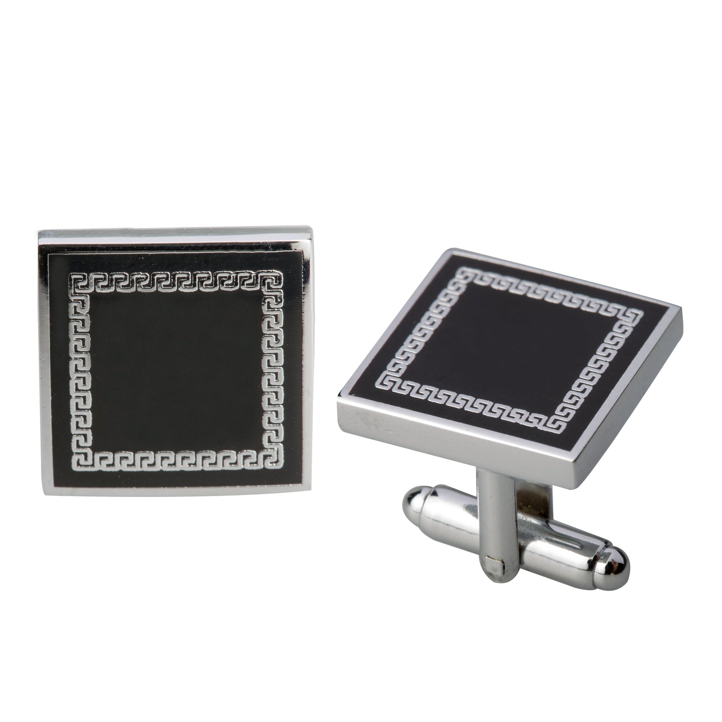 Chrome Silver Plated Designer Cufflinks for Men (SJ_7061)