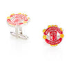 Elegant Fancy and Designer Silver Plated Cufflinks for Men - Manchester United Accessories Design (SJ_7097) - Shining Jewel