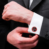 Elegant Fancy and Designer Silver Plated Deadpool Cufflinks for Men - Superhero Deadpool Design (SJ_7111) - Shining Jewel