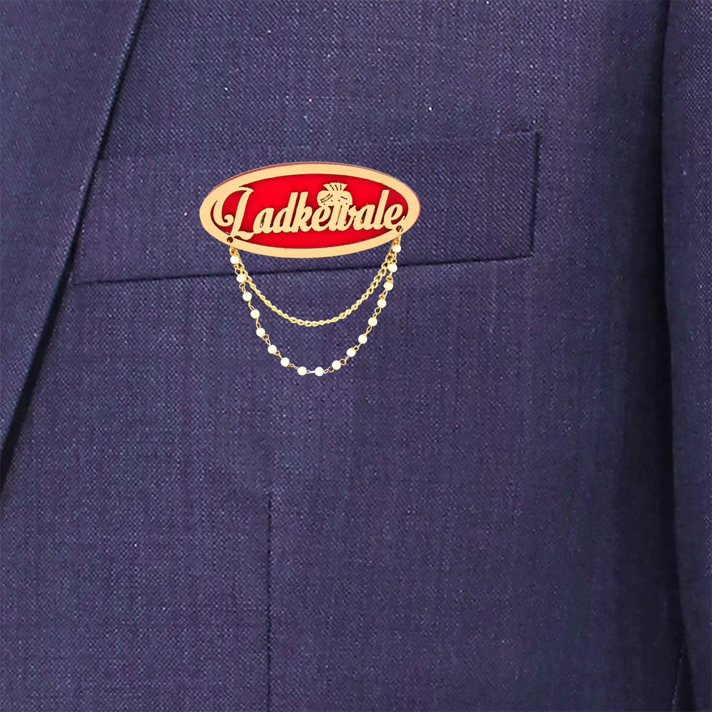 Shining Jewel Stylish And Fancy Sherwani Wedding Blazer Brooch For Men - Ladkewale (SJ_9077)