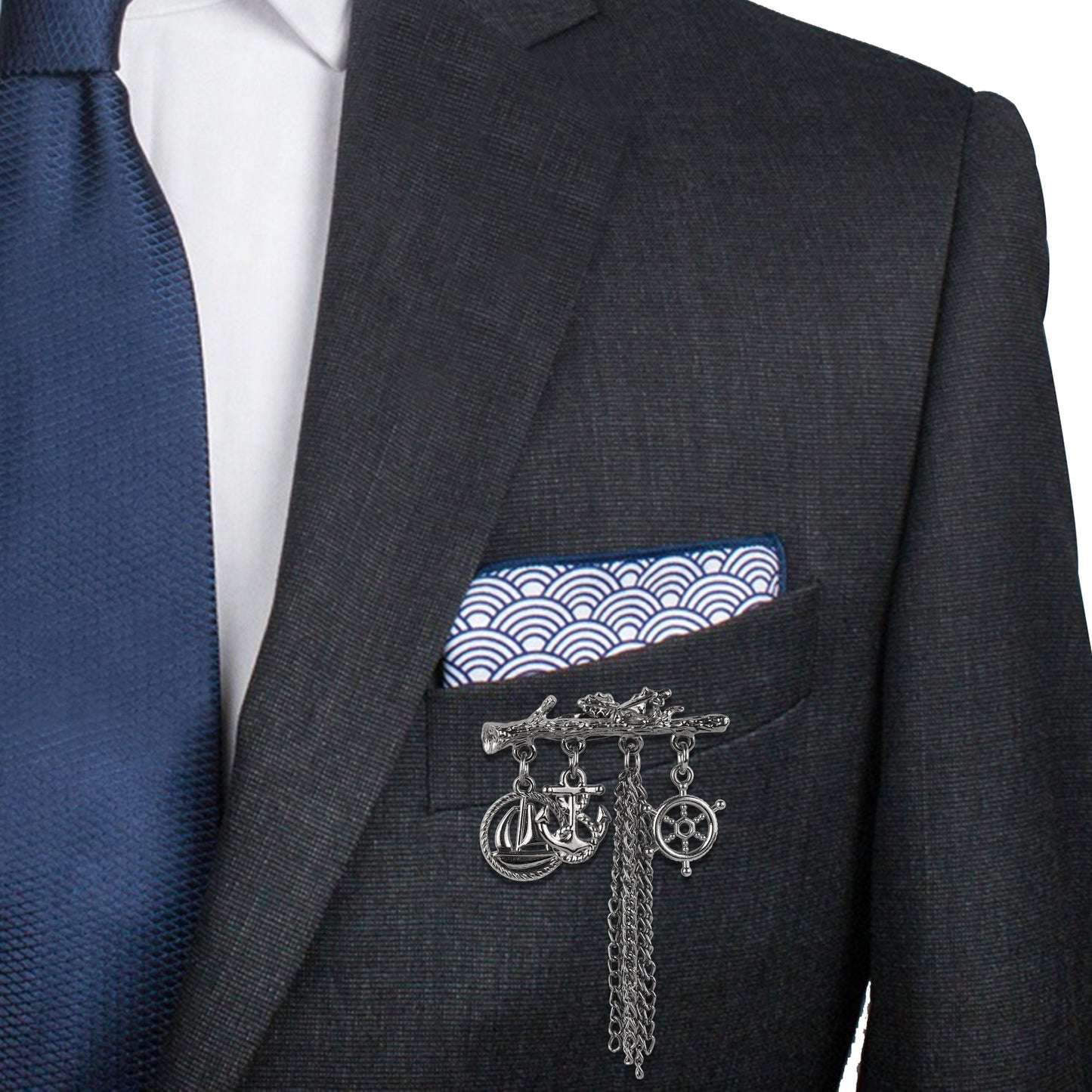 Shining Jewel Designer Stylish Accessories Army Metal Badge Brooch Medal for Modern Day Boys and Men (SJ_9091)